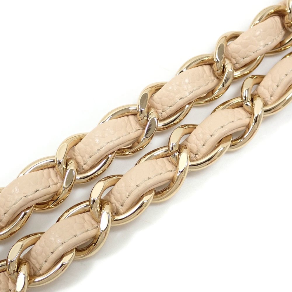 Chanel W flap chain shoulder bag Matelasse 30 Women's Beige Caviar Skin A5860... - Picture 8 of 10